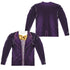 WILLY WONKA AND THE CHOCOLATE FACTORY/WONKA COSTUME (FRONT/BACK PRINT) - L/S ADULT POLY CREW  - MULTI