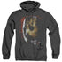 FRIDAY THE 13TH/MASK OF DEATH - ADULT HEATHER HOODIE - BLACK
