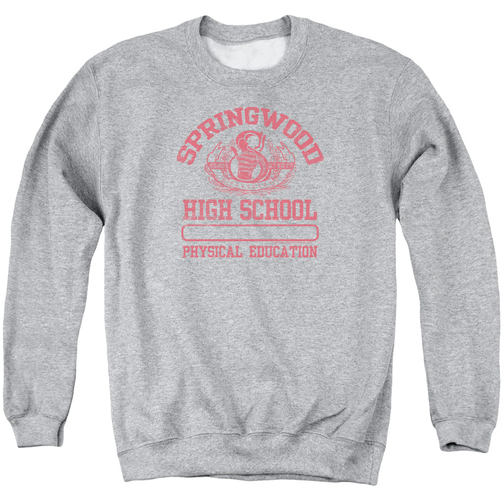 NIGHTMARE ON ELM STREET/SPRINGWOOD HIGH - ADULT CREWNECK SWEATSHIRT - ATHLETIC HEATHER