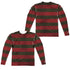 NIGHTMARE ON ELM STREET/FREDDY SWEATER (FRONT/BACK PRINT) - L/S ADULT POLY CREW  - MULTI