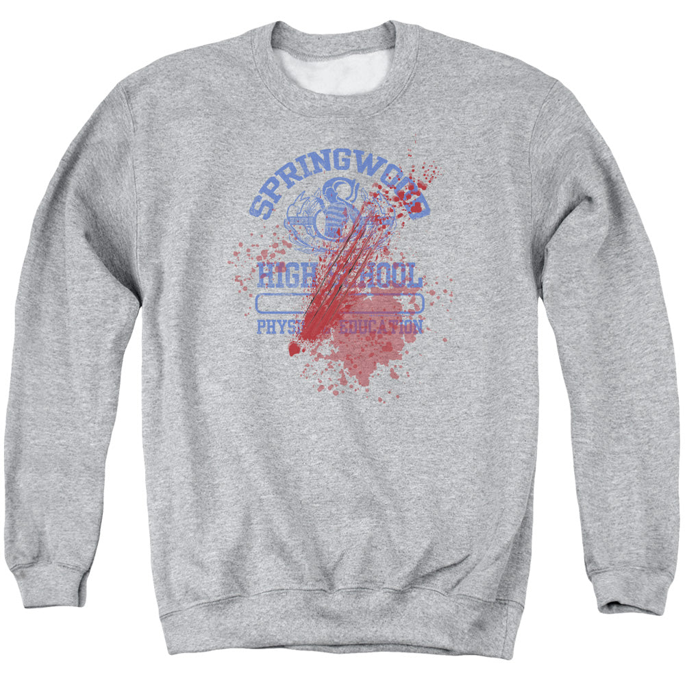 NIGHTMARE ON ELM STREET/SPRINGWOOD HIGH VICTIM - ADULT CREWNECK SWEATSHIRT - ATHLETIC HEATHER