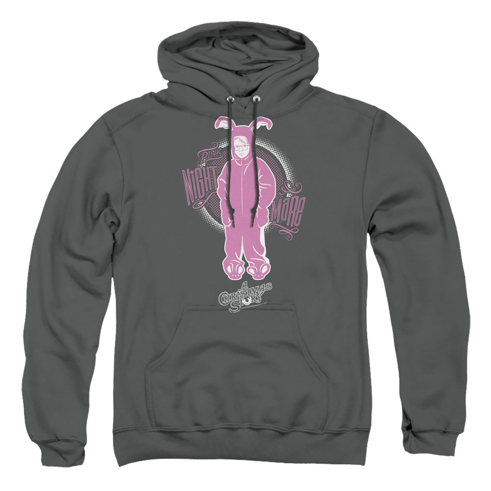 A CHRISTMAS STORY/PINK NIGHTMARE - ADULT PULLOVER HOODIE - CHARCOAL