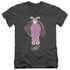 A CHRISTMAS STORY/PINK NIGHTMARE - S/S ADULT V-NECK 30/1 - CHARCOAL