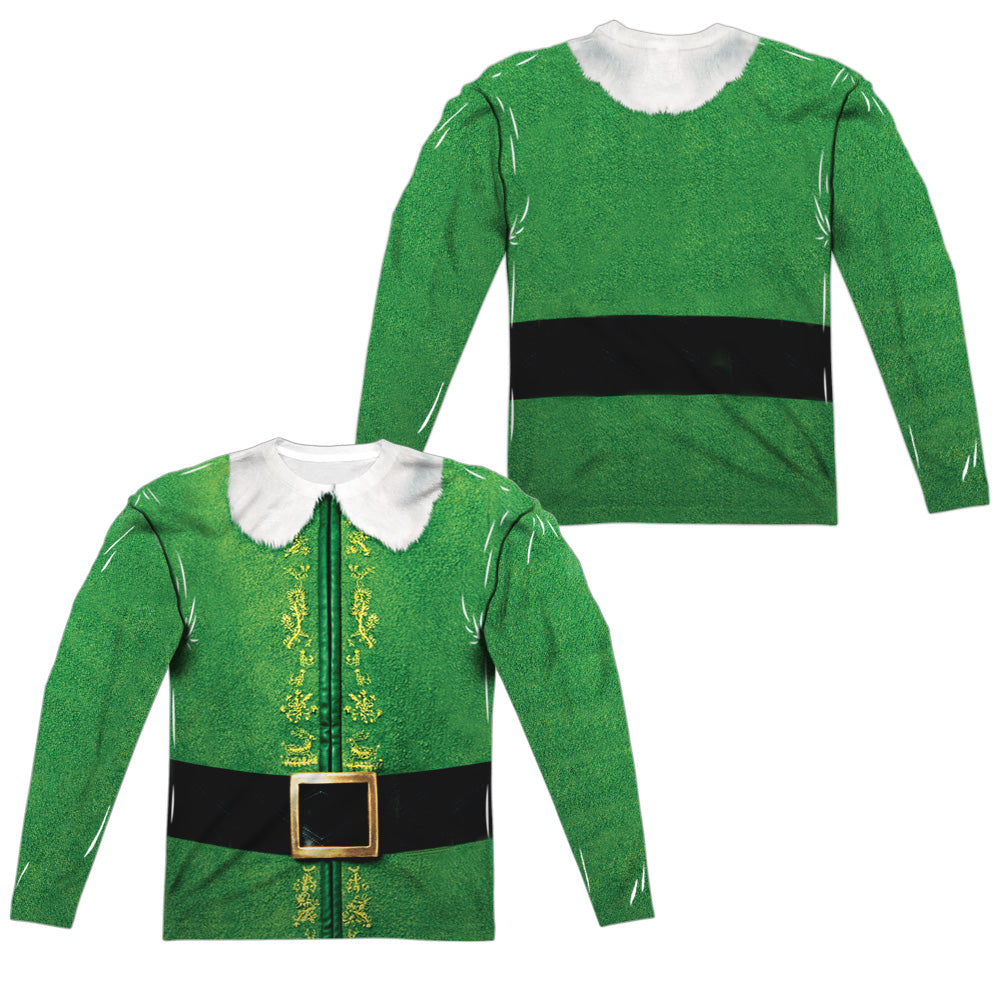 ELF/BUDDY COSTUME (FRONT/BACK PRINT) - L/S ADULT POLY CREW  - MULTI