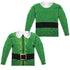 ELF/BUDDY COSTUME (FRONT/BACK PRINT) - L/S ADULT POLY CREW  - MULTI