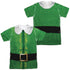 ELF/BUDDY COSTUME (FRONT/BACK PRINT) - S/S ADULT POLY CREW - MULTI