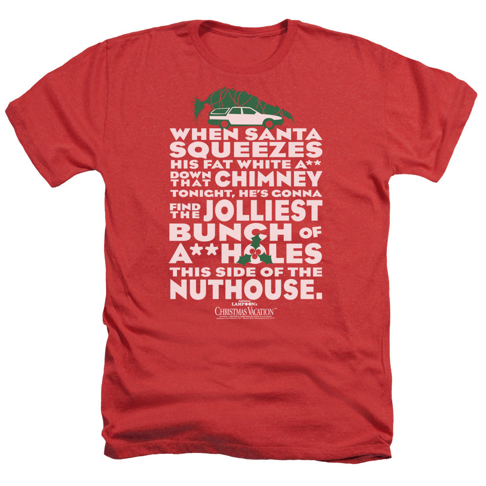 CHRISTMAS VACATION/JOLLIEST BUNCH - ADULT HEATHER - RED