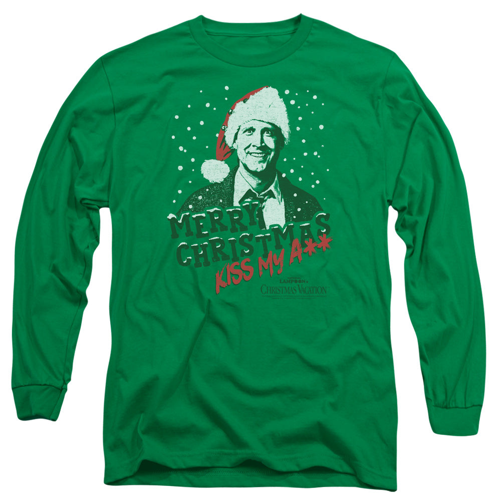 CHRISTMAS VACATION/MERRY CHRISTMAS -  L/S ADULT 18/1  - KELLY GREEN
