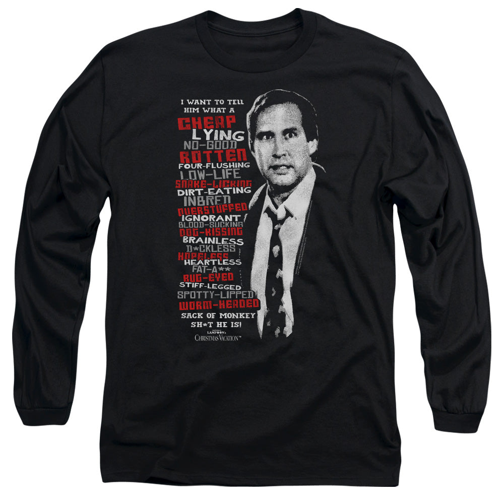 CHRISTMAS VACATION/PROFANITIES -  L/S ADULT 18/1  - BLACK