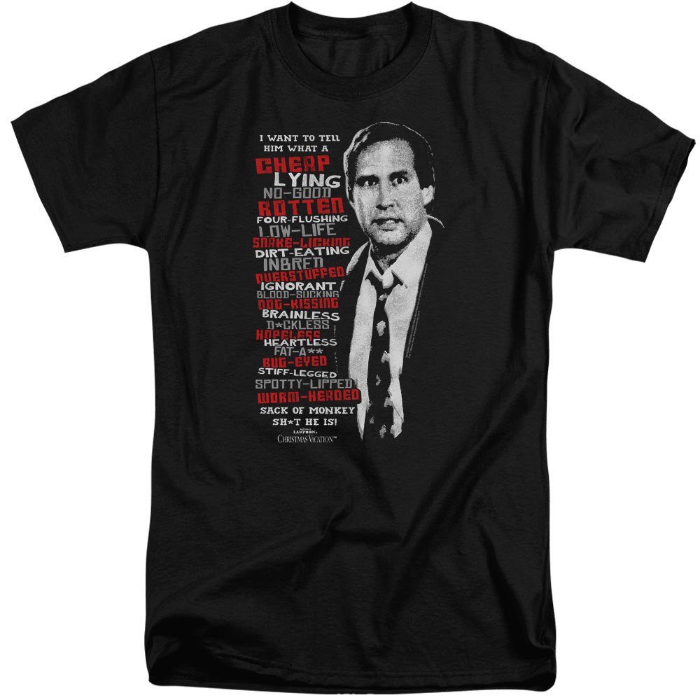 CHRISTMAS VACATION/PROFANITIES - S/S ADULT TALL 18/1 - BLACK