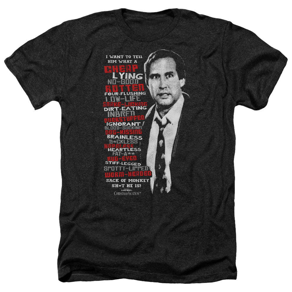 CHRISTMAS VACATION/PROFANITIES - ADULT HEATHER - BLACK