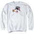 FROSTY THE SNOWMAN/FROSTY FACE - ADULT CREWNECK SWEATSHIRT - WHITE