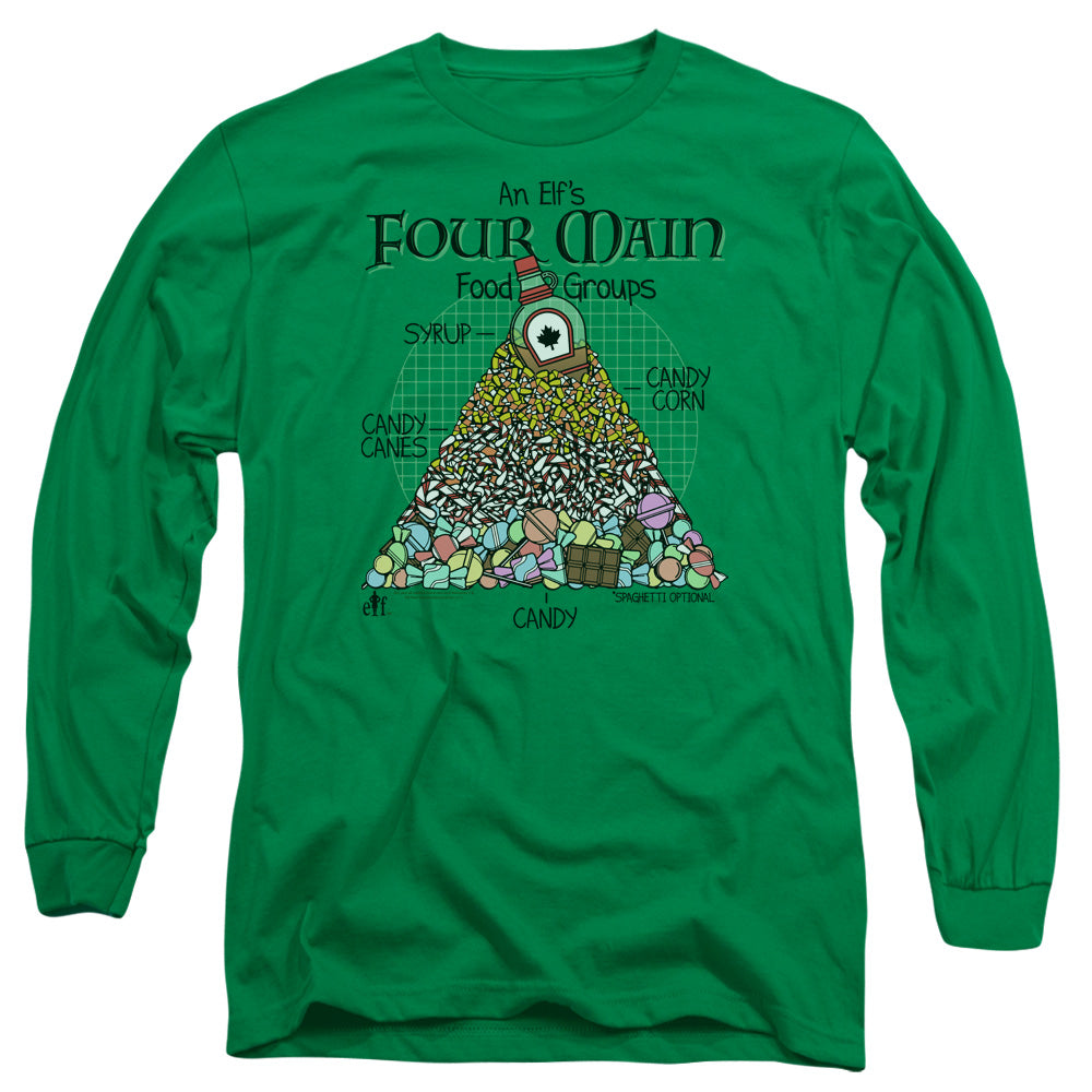 ELF/FOOD PYRAMID -  L/S ADULT 18/1  - KELLY GREEN