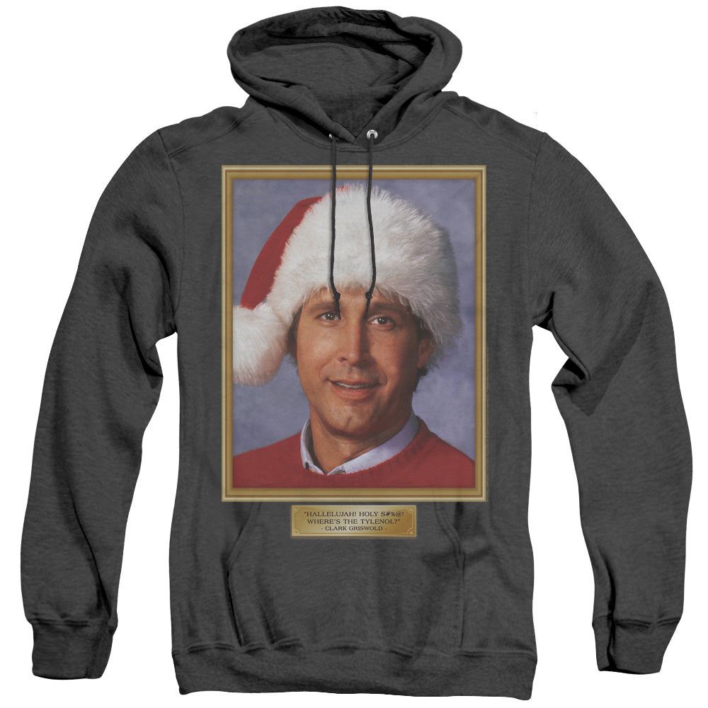 CHRISTMAS VACATION/HALLELUJAH - ADULT HEATHER HOODIE - BLACK