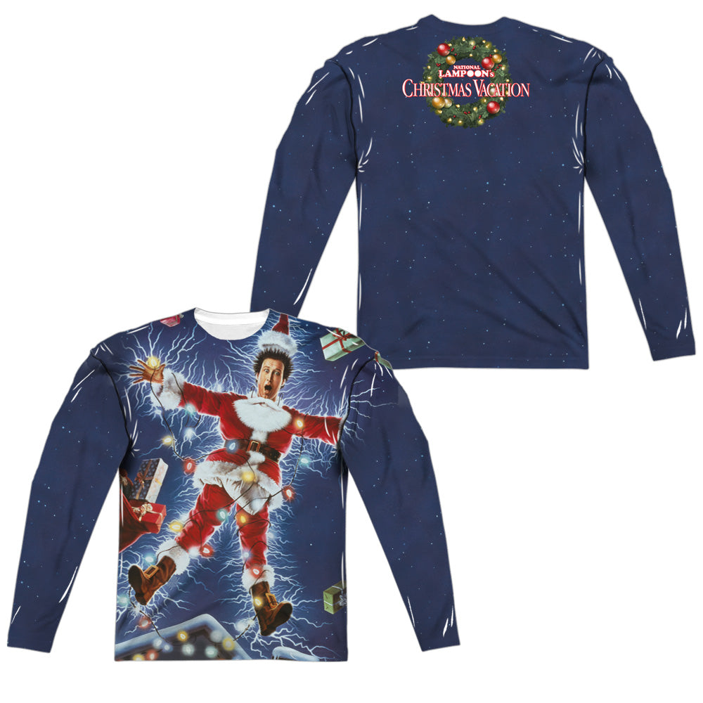 CHRISTMAS VACATION/ELECTRIFIED (FRONT/BACK PRINT) - L/S ADULT POLY CREW  - MULTI