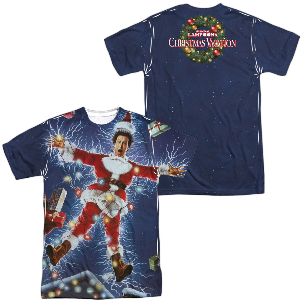 CHRISTMAS VACATION/ELECTRIFIED (FRONT/BACK PRINT) - S/S ADULT POLY CREW - MULTI