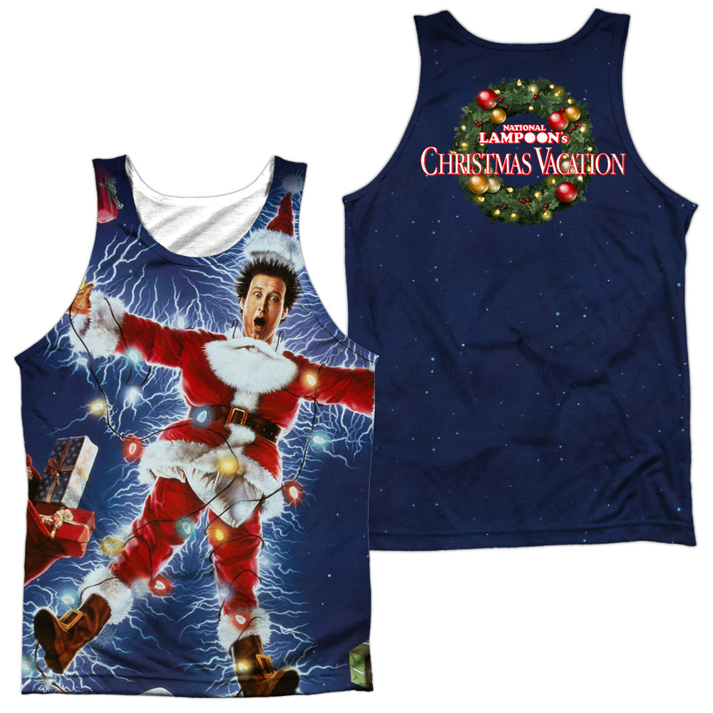 CHRISTMAS VACATION/ELECTRIFIED (FRONT/BACK PRINT) - ADULT POLY TANK TOP - MULTI