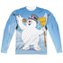 FROSTY THE SNOWMAN/FROSTY WAVE (FRONT/BACK PRINT) - L/S ADULT POLY CREW  - MULTI