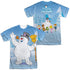 FROSTY THE SNOWMAN/FROSTY WAVE (FRONT/BACK PRINT) - S/S ADULT POLY CREW - MULTI