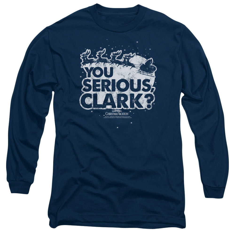 CHRISTMAS VACATION/YOU SERIOUS CLARK -  L/S ADULT 18/1  - NAVY