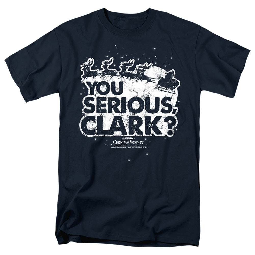 CHRISTMAS VACATION/YOU SERIOUS CLARK - S/S ADULT 18/1 - NAVY