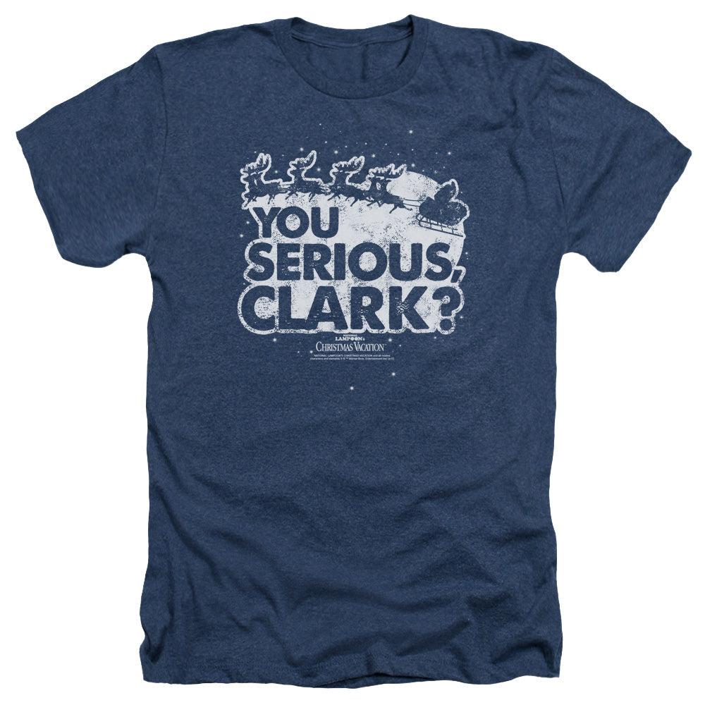 CHRISTMAS VACATION/YOU SERIOUS CLARK - ADULT HEATHER - NAVY