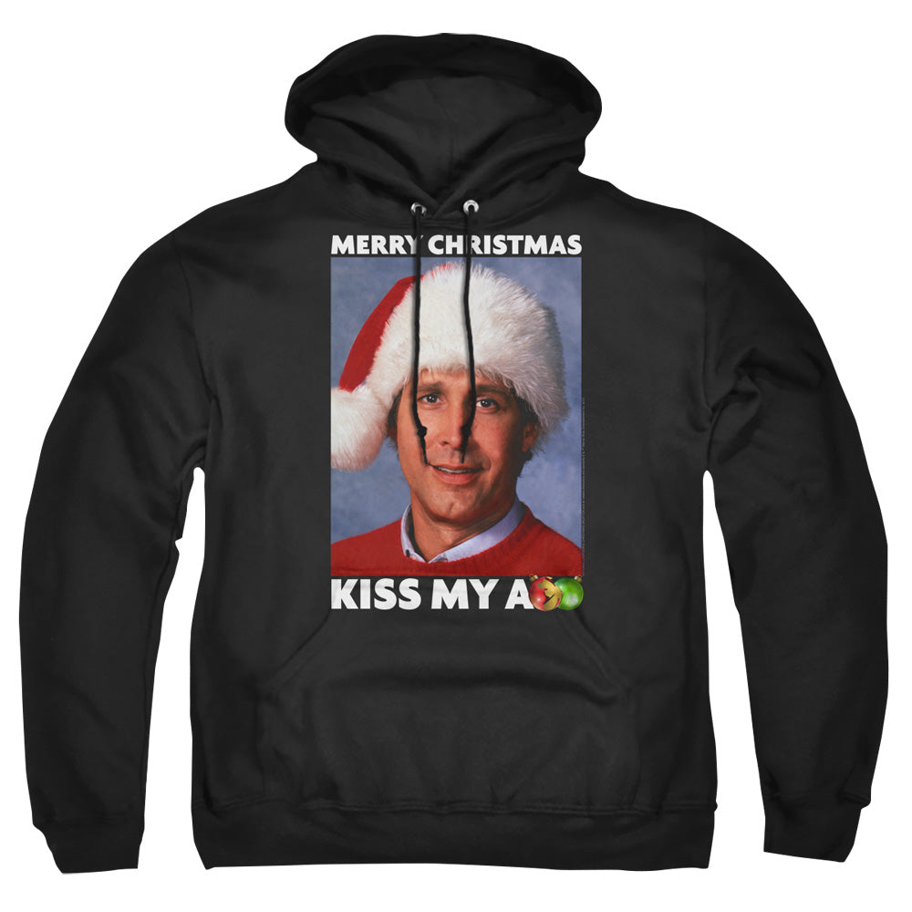 CHRISTMAS VACATION/MERRY KISS - ADULT PULLOVER HOODIE - BLACK