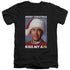 CHRISTMAS VACATION/MERRY KISS - S/S ADULT V-NECK 30/1 - BLACK