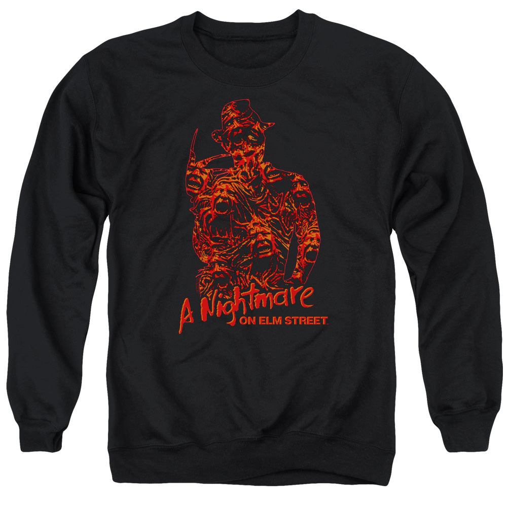 NIGHTMARE ON ELM STREET/CHEST OF SOULS - ADULT CREWNECK SWEATSHIRT - BLACK
