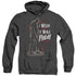 FRIDAY THE 13TH/I WISH IT WAS FRIDAY - ADULT HEATHER HOODIE - BLACK