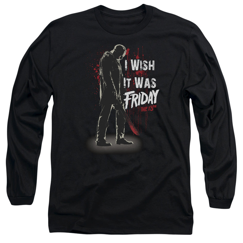 FRIDAY THE 13TH/I WISH IT WAS FRIDAY - L/S ADULT 18/1 - BLACK