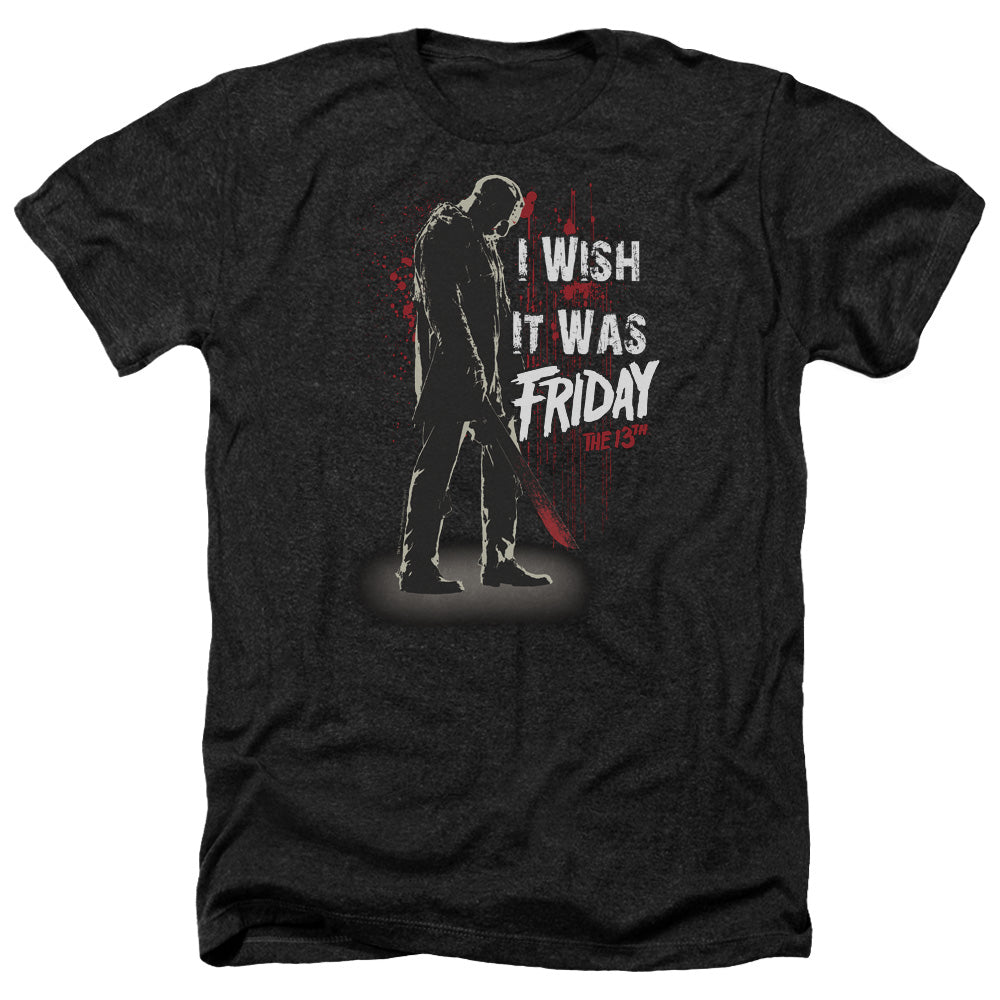FRIDAY THE 13TH/I WISH IT WAS FRIDAY - ADULT HEATHER - BLACK
