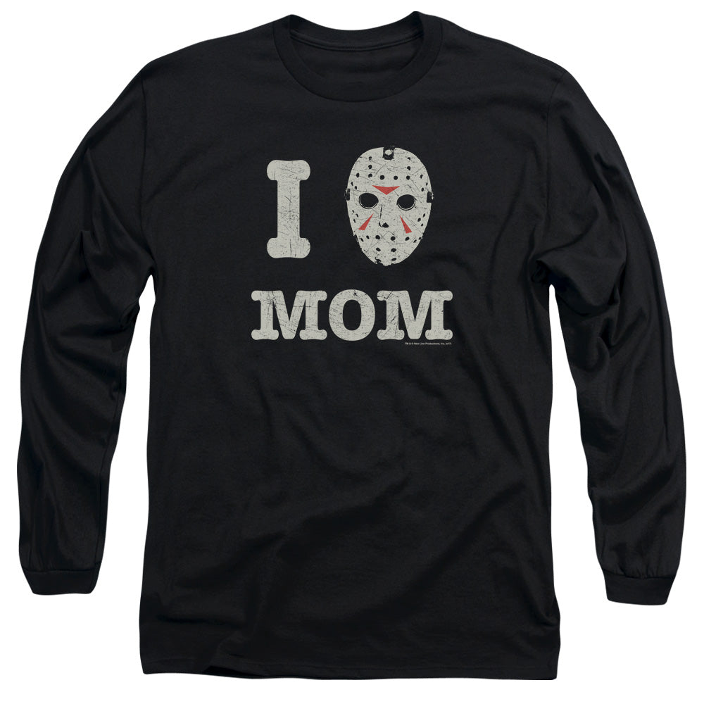 FRIDAY THE 13TH/MOMMAS BOY - L/S ADULT 18/1 - BLACK