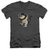 WHERE THE WILD THINGS ARE/CAROL - S/S ADULT V-NECK 30/1 - CHARCOAL