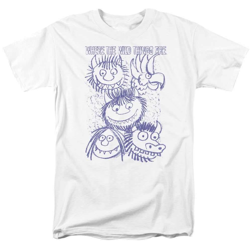 WHERE THE WILD THINGS ARE/WILD SKETCH - S/S ADULT 18/1 - WHITE