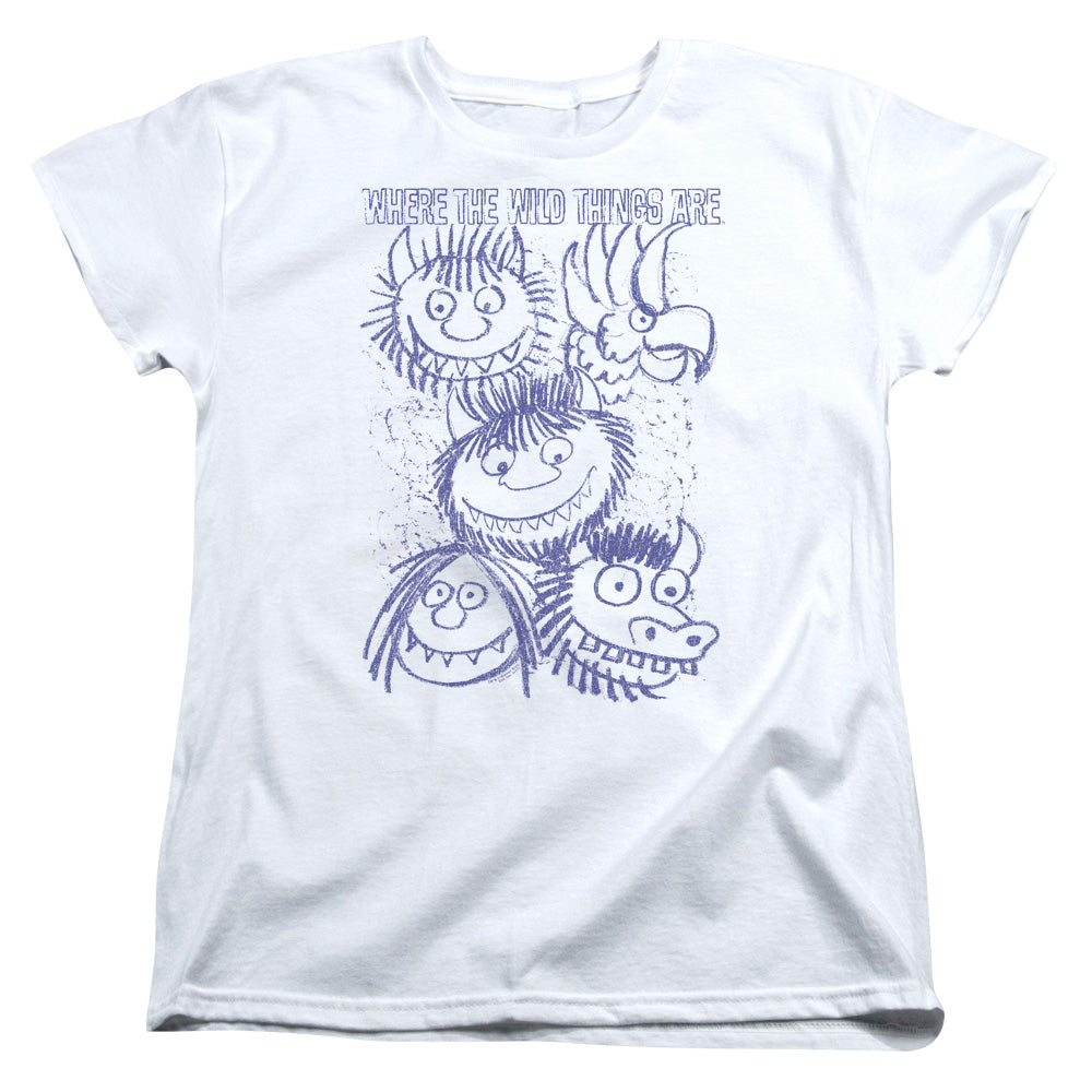 WHERE THE WILD THINGS ARE/WILD SKETCH - S/S WOMENS TEE - WHITE