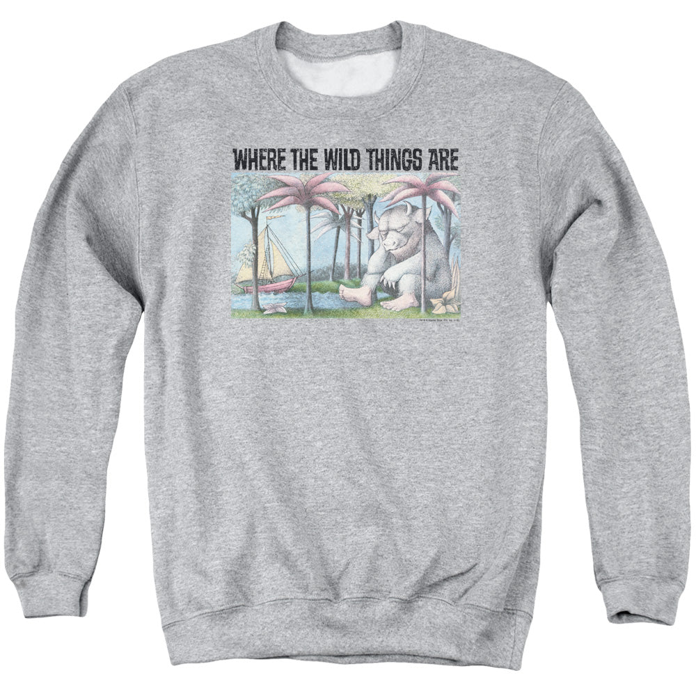 WHERE THE WILD THINGS ARE/COVER ART - ADULT CREWNECK SWEATSHIRT - ATHLETIC HEATHER