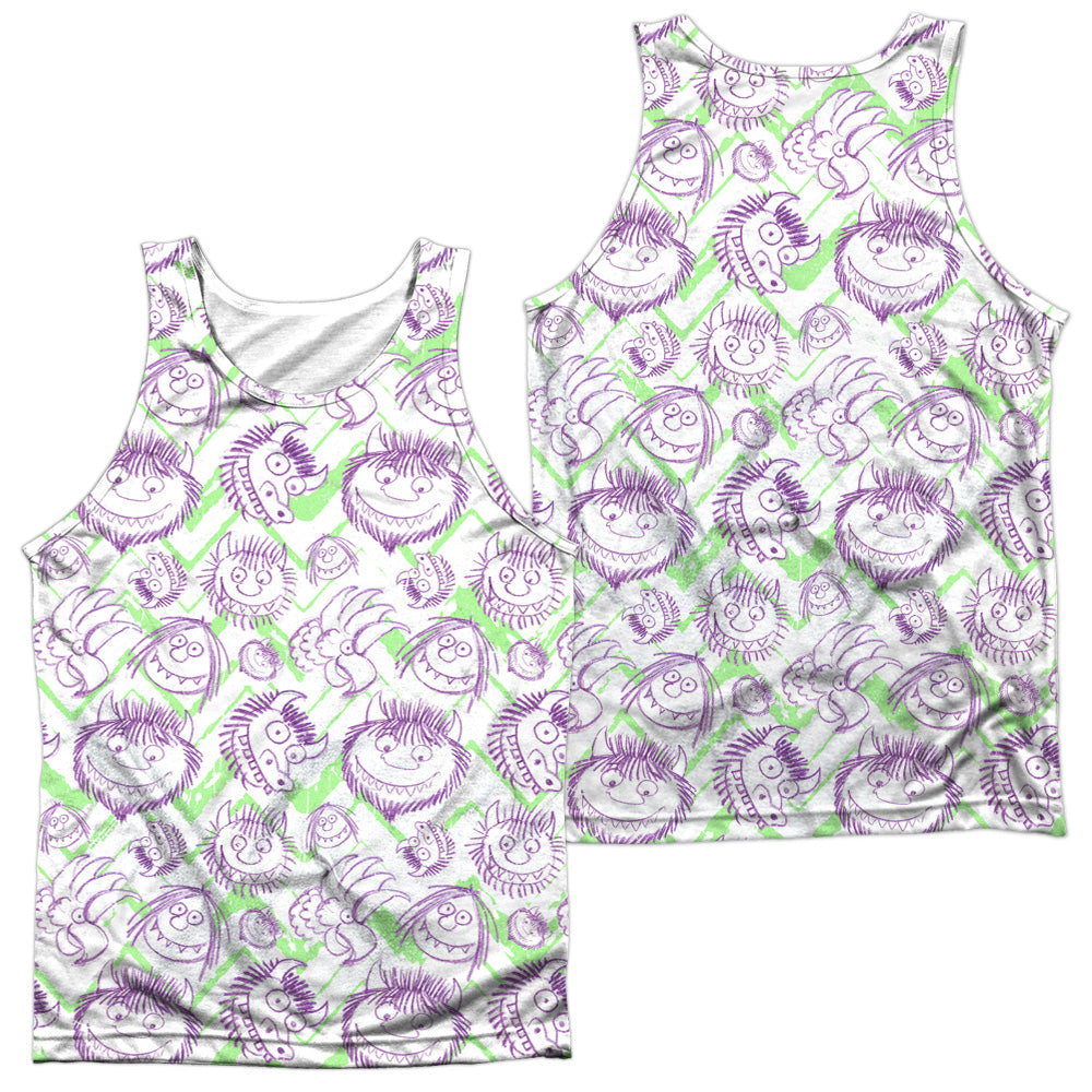 WHERE THE WILD THINGS ARE/WILD SCRIBBLE (FRONT/BACK PRINT) - ADULT POLY TANK TOP - MULTI