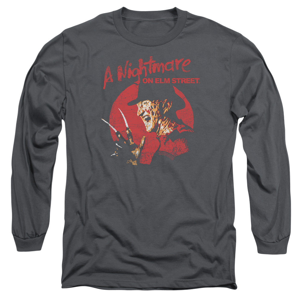 NIGHTMARE ON ELM STREET/FREDDY CIRCLE - L/S ADULT 18/1 - CHARCOAL