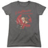 NIGHTMARE ON ELM STREET/FREDDY CIRCLE - S/S WOMENS TEE - CHARCOAL
