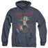 FRIDAY THE 13TH/ROUGH MASK - ADULT HEATHER HOODIE - NAVY