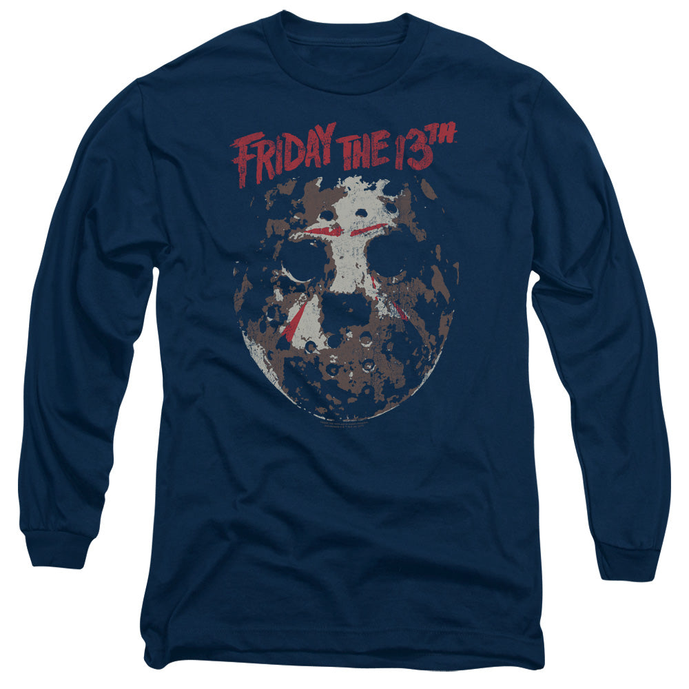 FRIDAY THE 13TH/ROUGH MASK - L/S ADULT 18/1 - NAVY