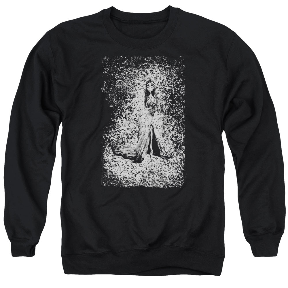 CORPSE BRIDE/BIRD DISSOLVE - ADULT CREWNECK SWEATSHIRT - BLACK