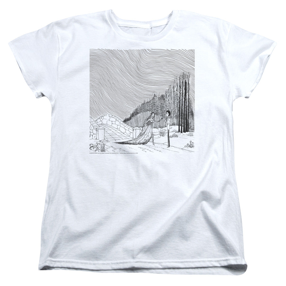 CORPSE BRIDE/MY DARLING - S/S WOMENS TEE - WHITE
