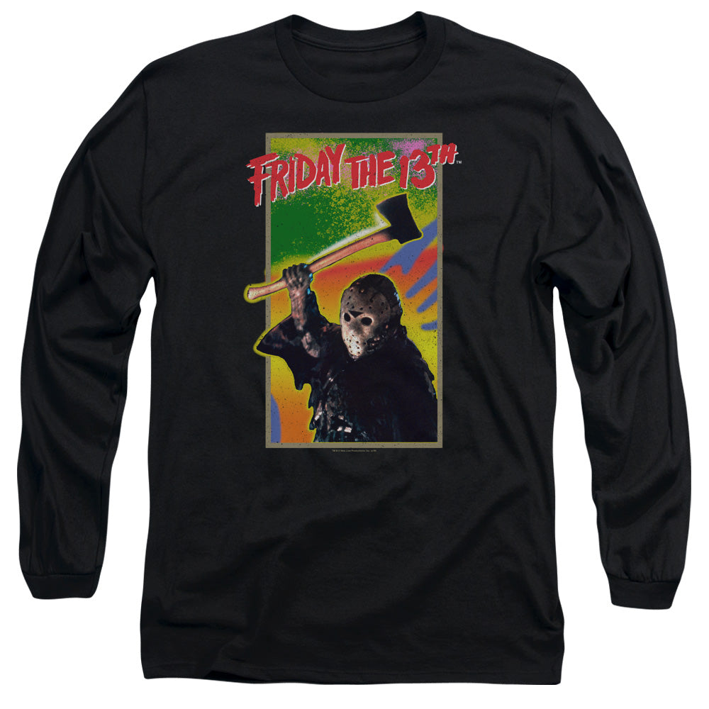 FRIDAY THE 13TH/RETRO GAME - L/S ADULT 18/1 - BLACK