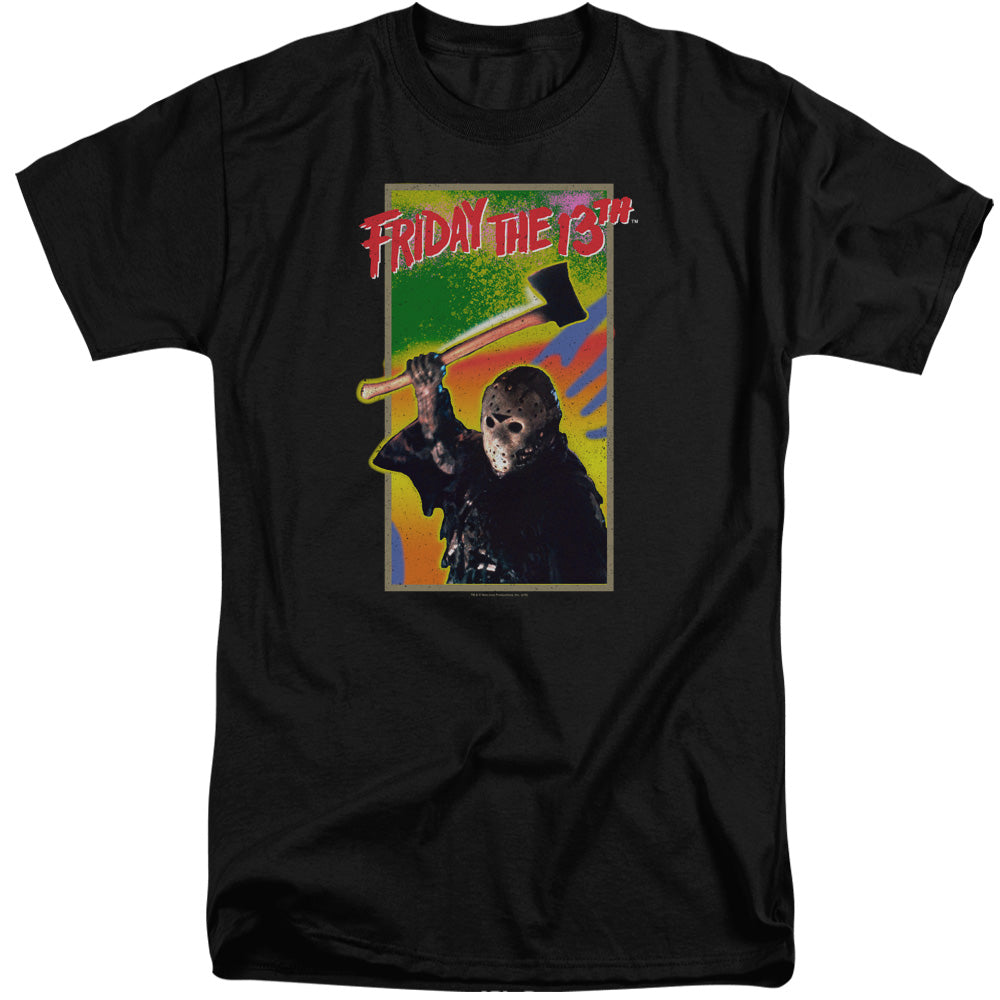 FRIDAY THE 13TH/RETRO GAME - S/S ADULT TALL 18/1 - BLACK