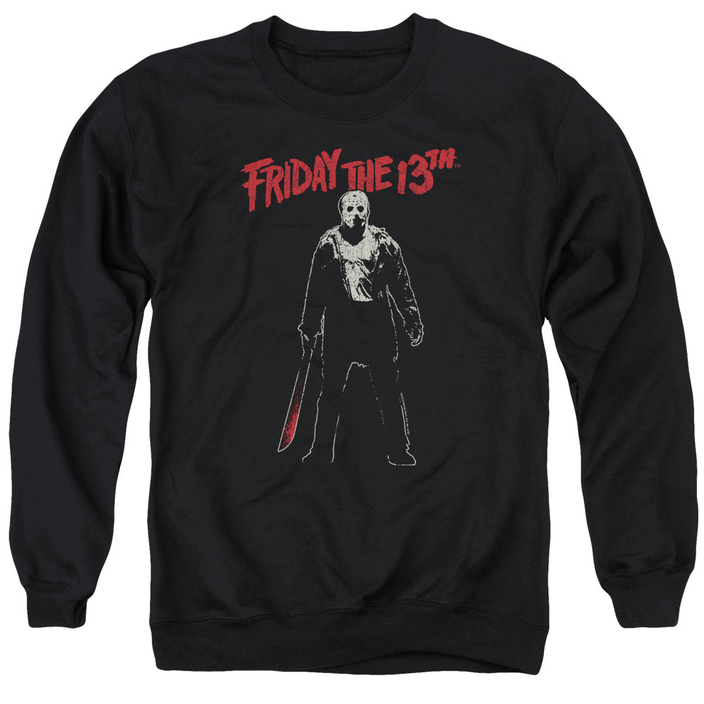 FRIDAY THE 13TH/CHCHCH AHAHAH - ADULT CREWNECK SWEATSHIRT - BLACK