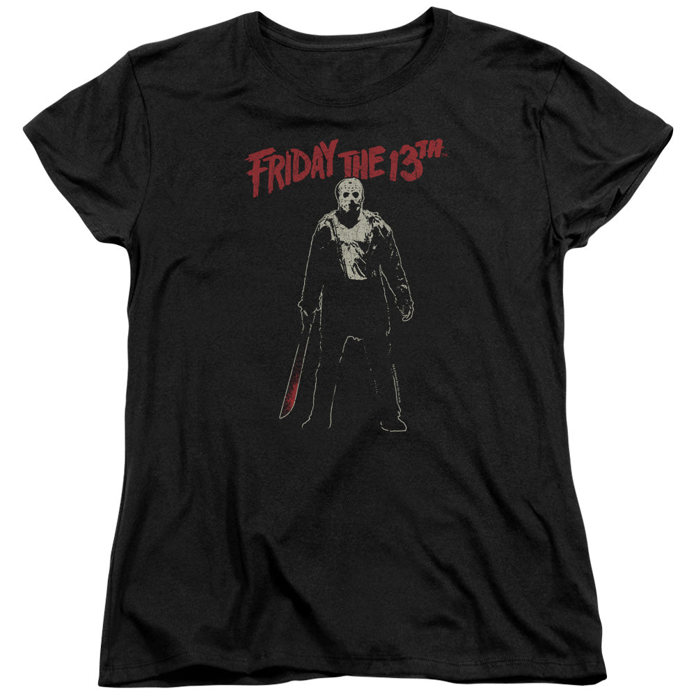 FRIDAY THE 13TH/CHCHCH AHAHAH - S/S WOMENS TEE - BLACK