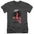 NIGHTMARE ON ELM STREET/ILLUSTRATED EUROPEAN POSTER - S/S ADULT V-NECK 30/1 - CHARCOAL