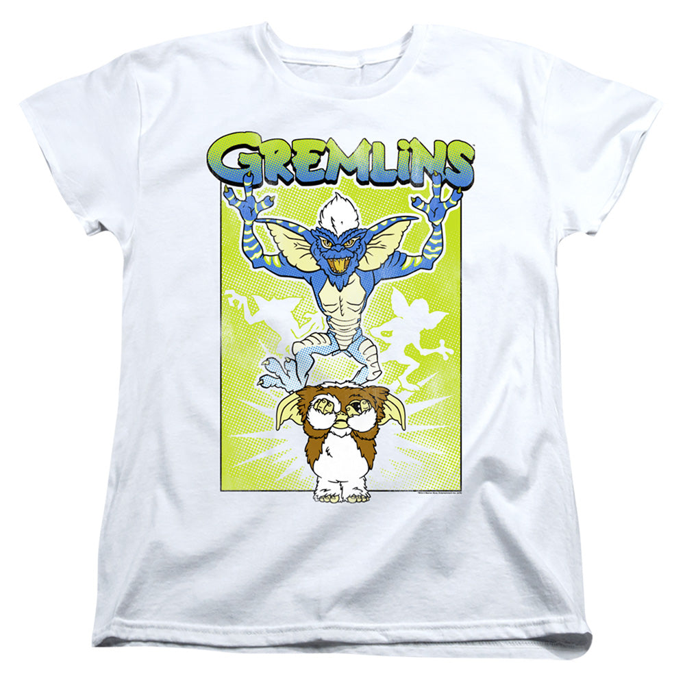 GREMLINS/BE AFRAID - S/S WOMENS TEE - WHITE